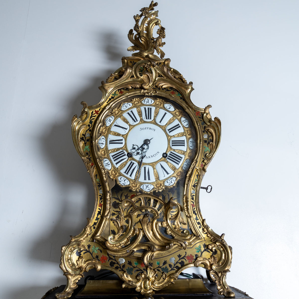 Louis Quinze Grand Cartel Pendule with Console, sig. Balthazar Lieutaud & Joffroy à Besançon, Mid-18th Century