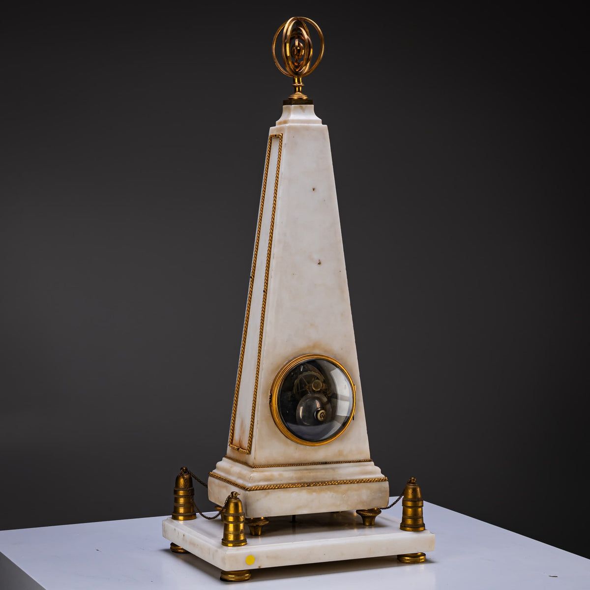 Louis XVI Obelisk Clock, signed Roque à Paris, circa 1780