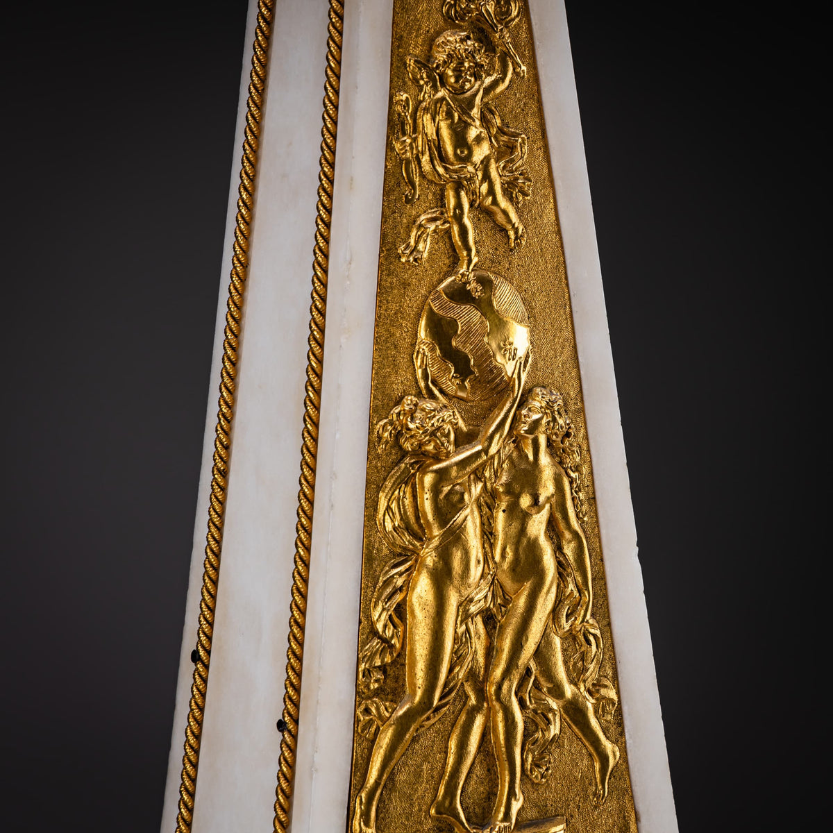 Louis XVI Obelisk Clock, signed Roque à Paris, circa 1780