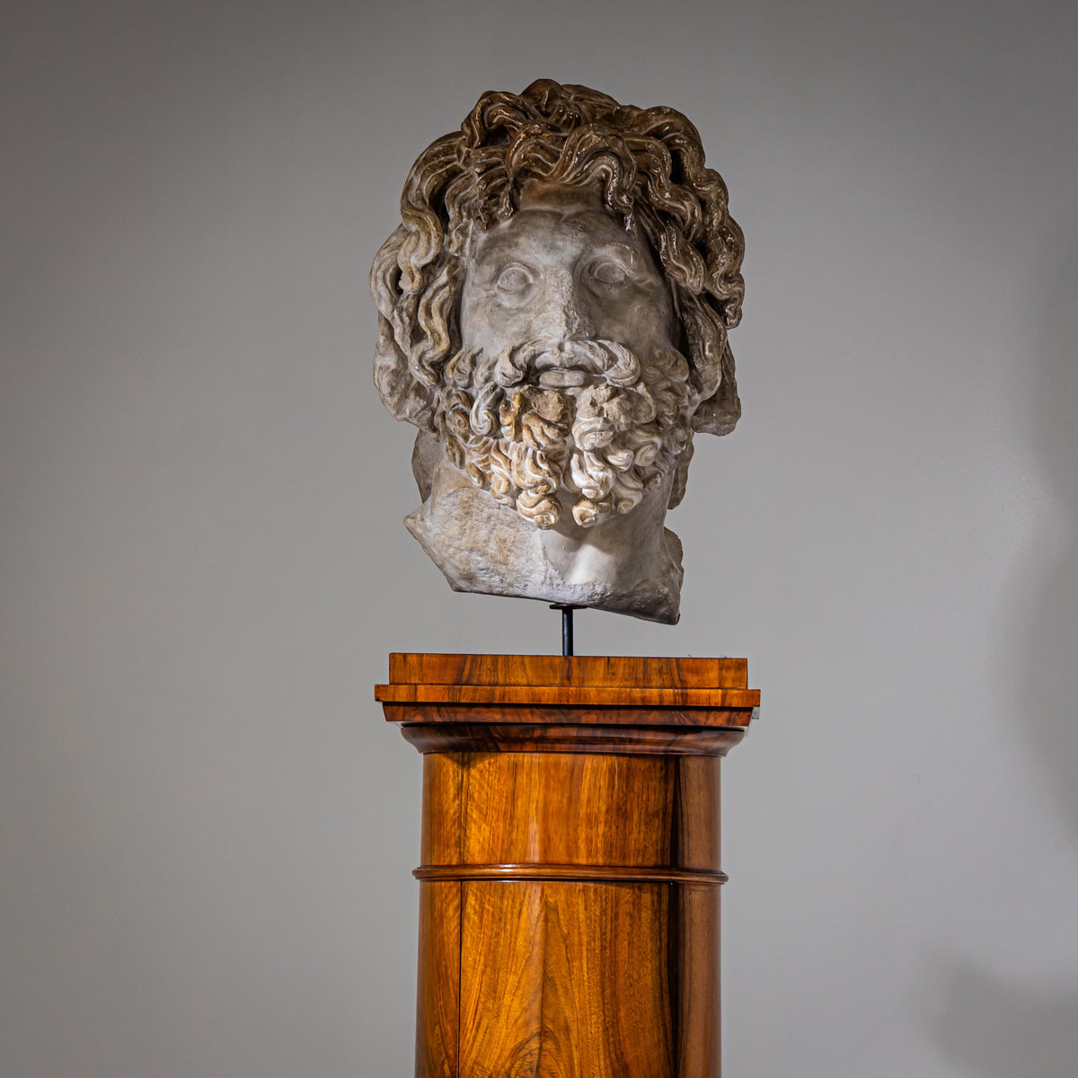 Biedermeier Walnut Pedestal Column, circa 1820