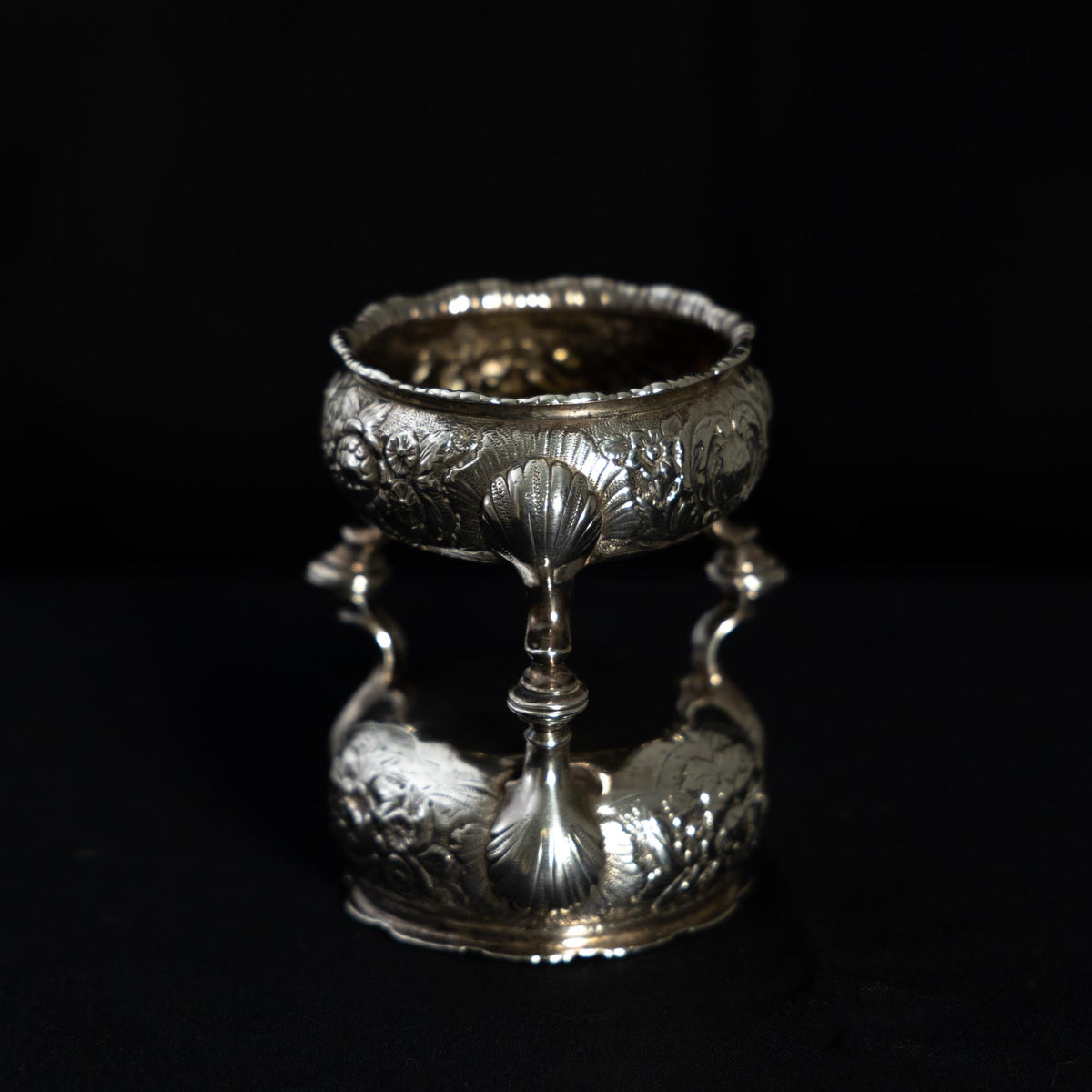Pair of Silver Salt Cellars, London, Mid-18th Century