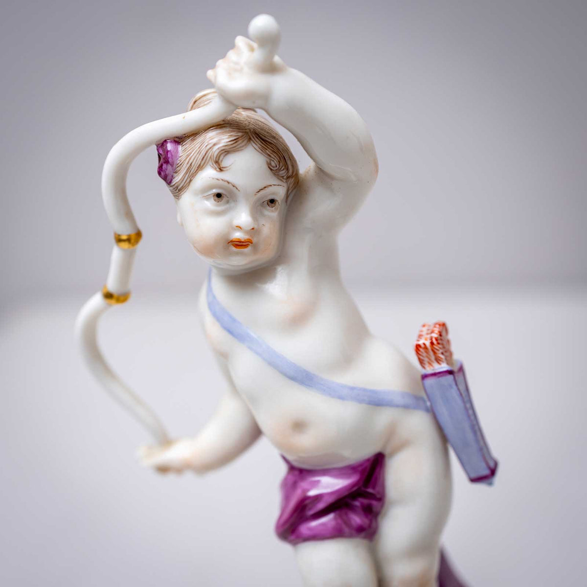 Putti as Diana and Hermes, Nymphenburg Porcelain, 1st Quarter 20th Century