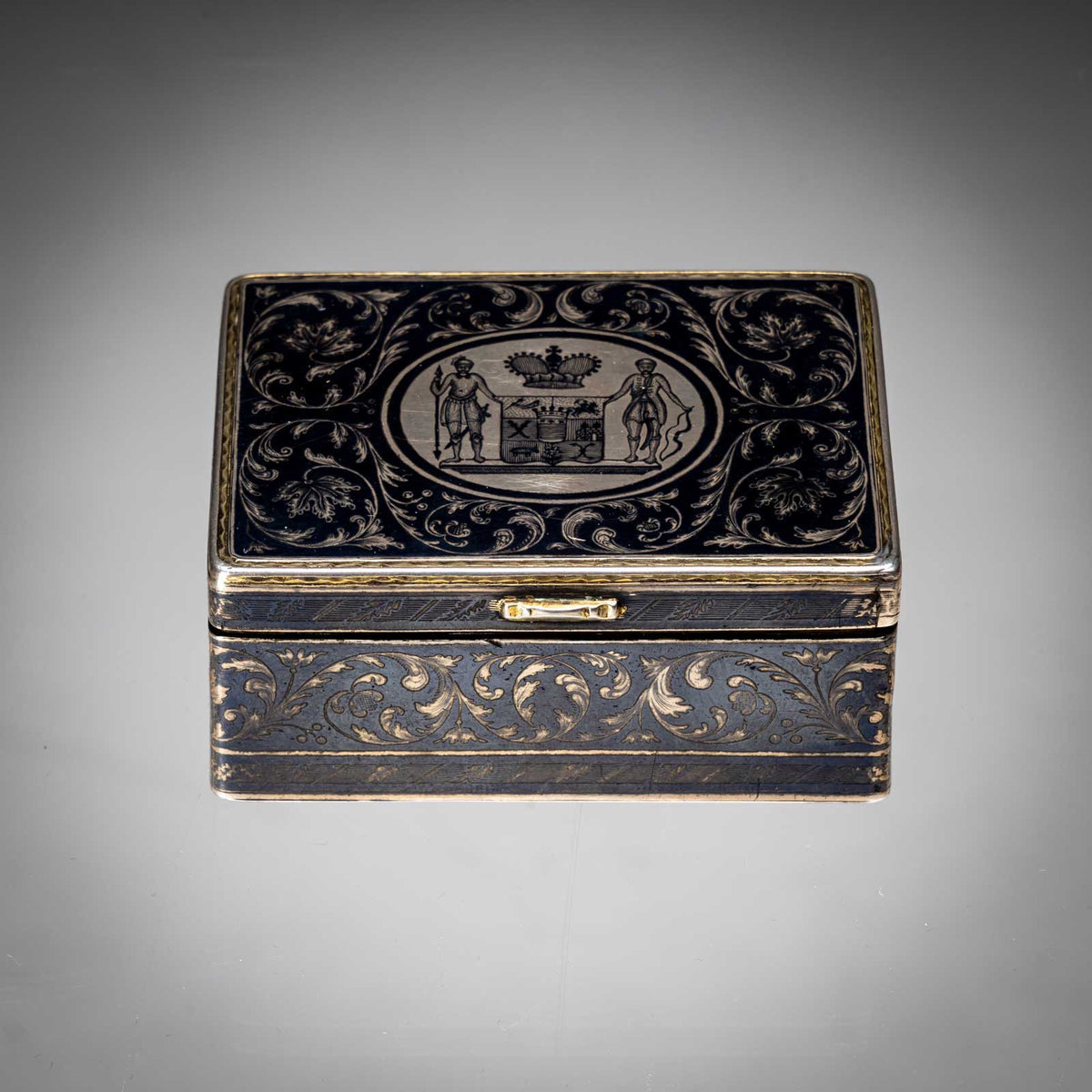 Silver Tabatière, Master Alexander Ivanov Shilin, Veliki Ustyug, around 1830