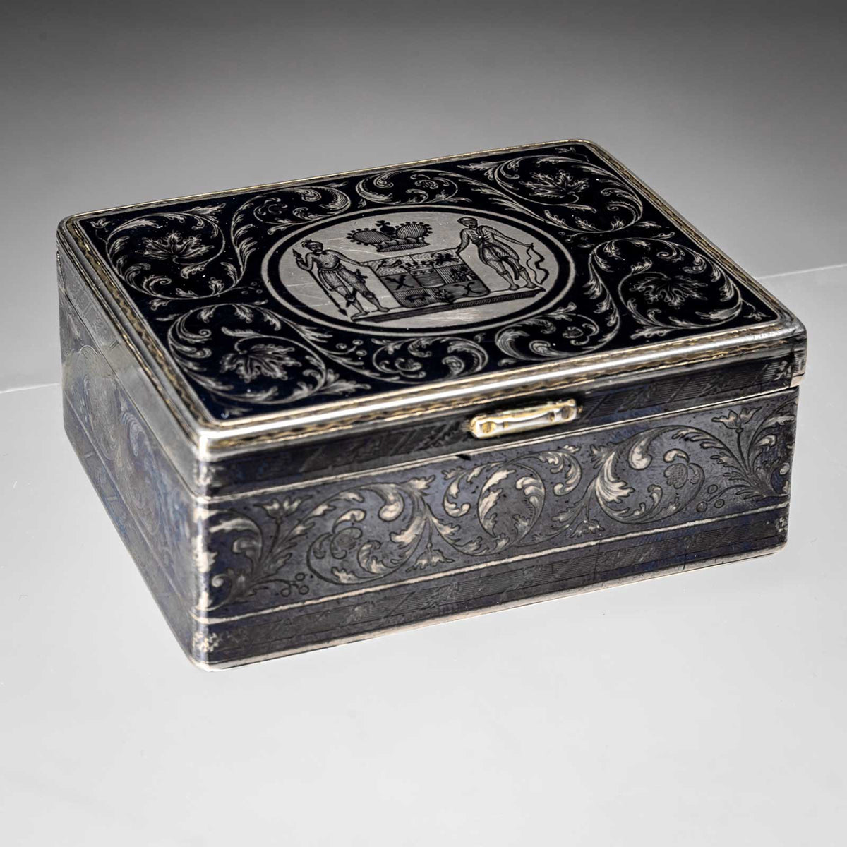 Silver Tabatière, Master Alexander Ivanov Shilin, Veliki Ustyug, around 1830