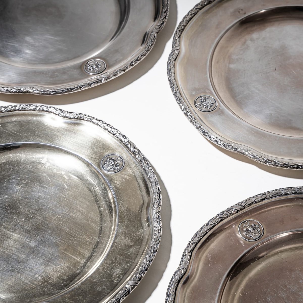 Set of four Silver Charger Plates, Friedländer Berlin, c. 1900