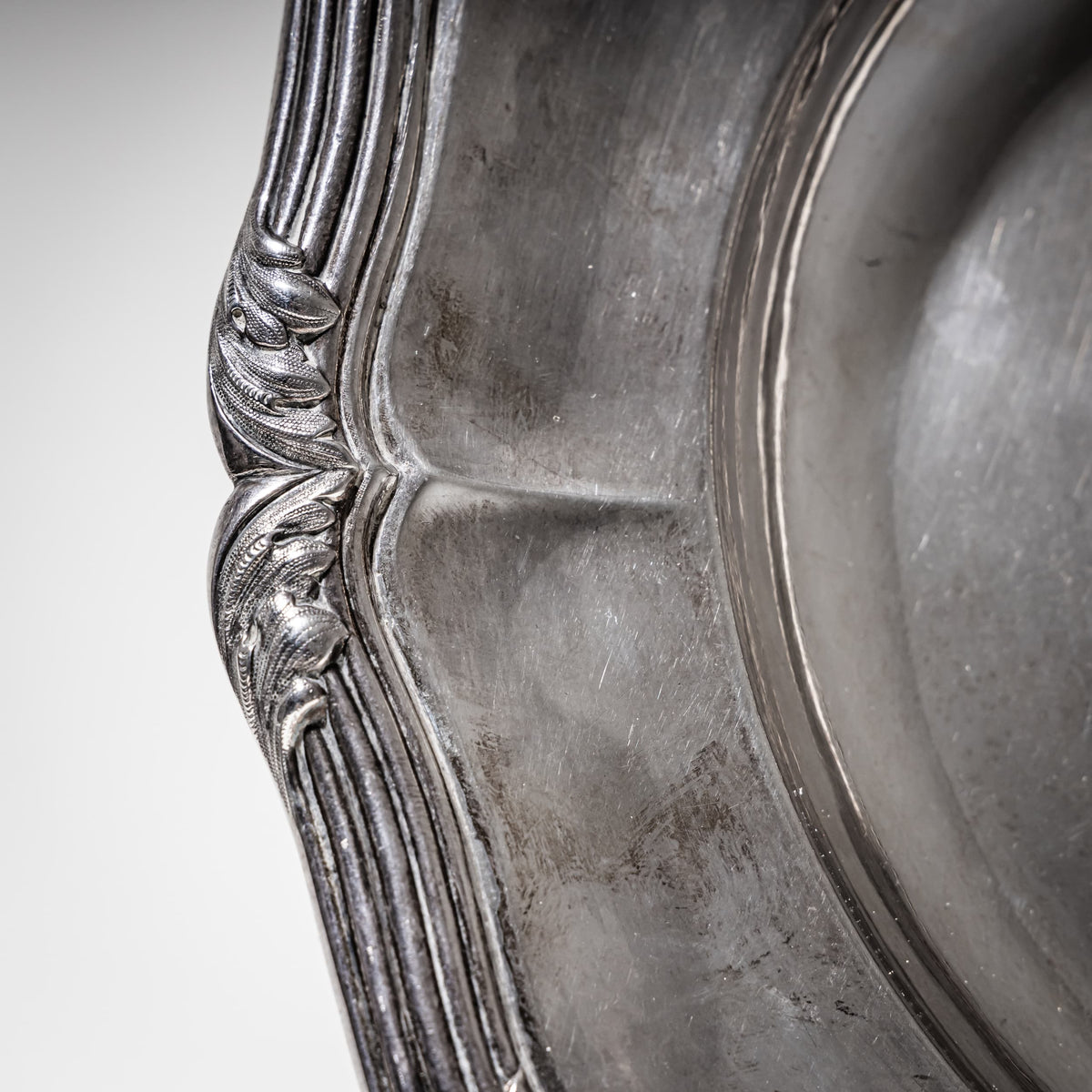 Large Silver Plate by Odiot, Paris, Second Half of the 19th Century