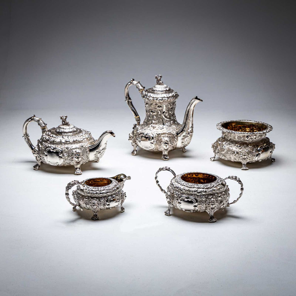 Silber-Service „Chrysanthemum“, William Hunter, London 1841