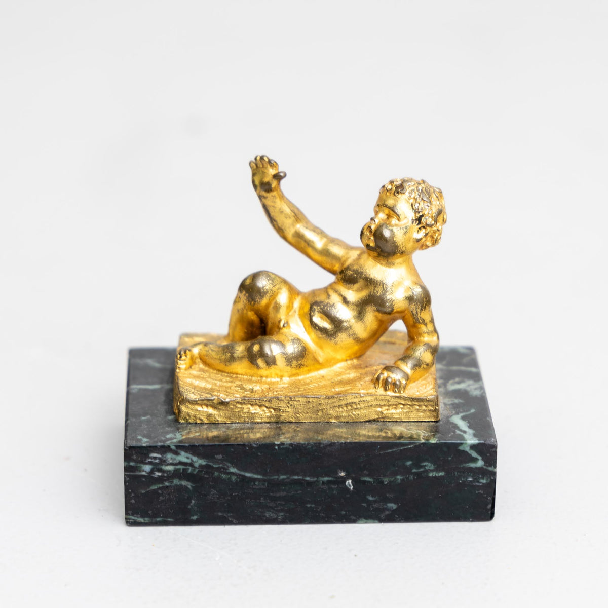 Reclining Bronze Putto, 19th Century