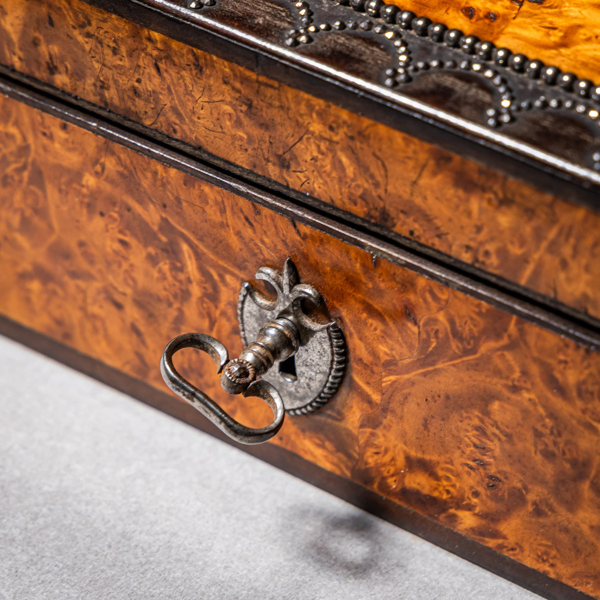 Sewing Box with Steel-Cut Decor, c. 1820