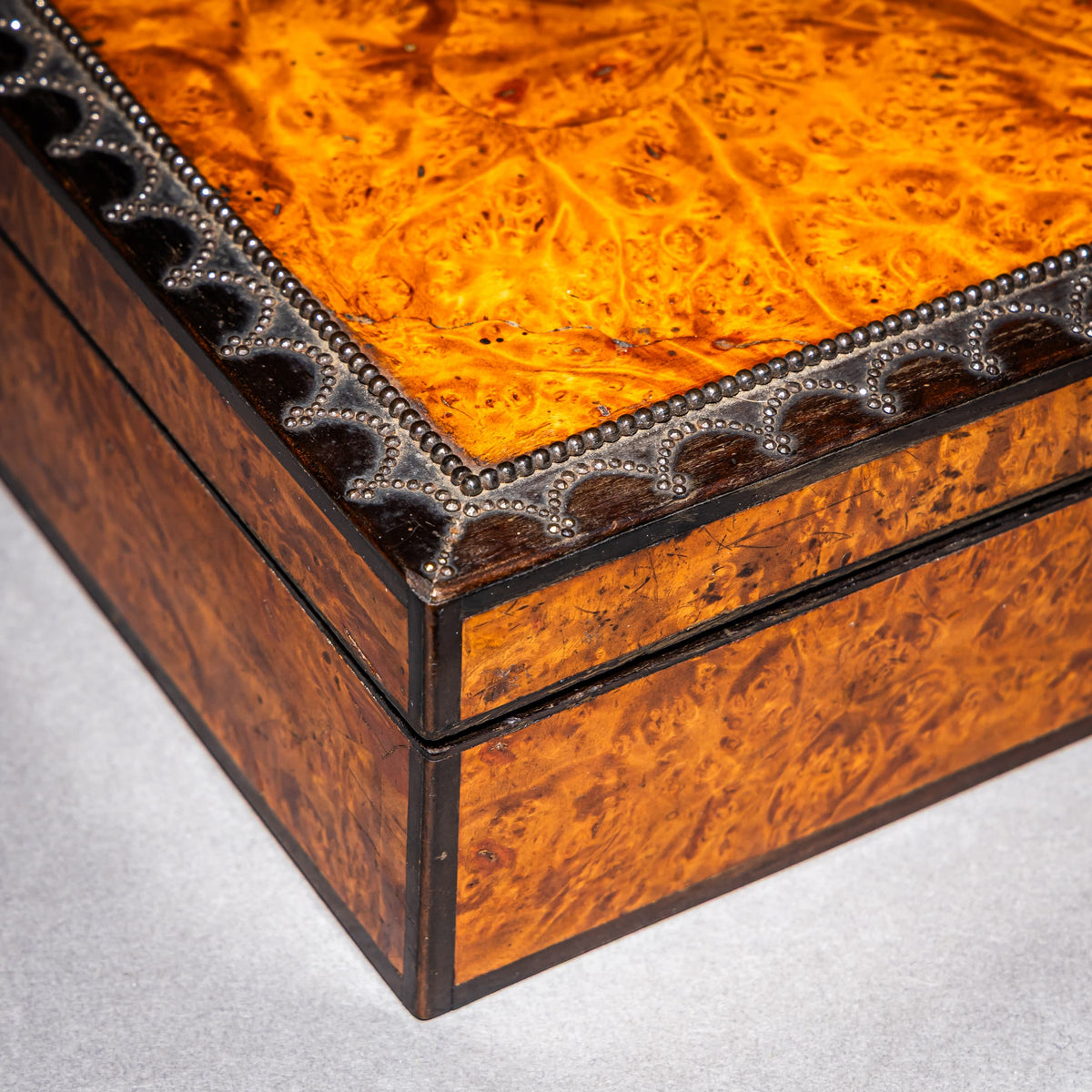 Sewing Box with Steel-Cut Decor, c. 1820