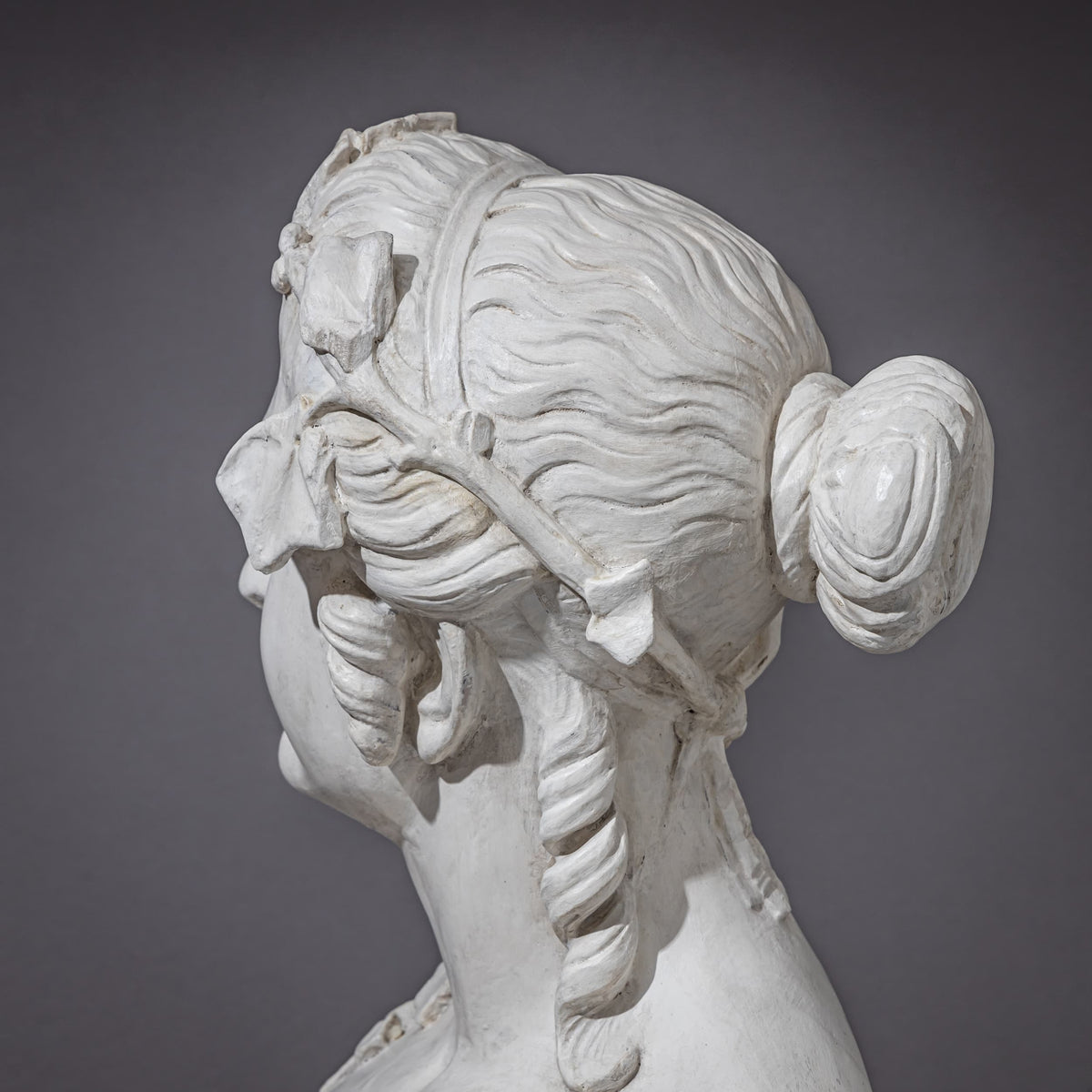 Art Nouveau Female Bust with Vine Leaves, Early 20th Century