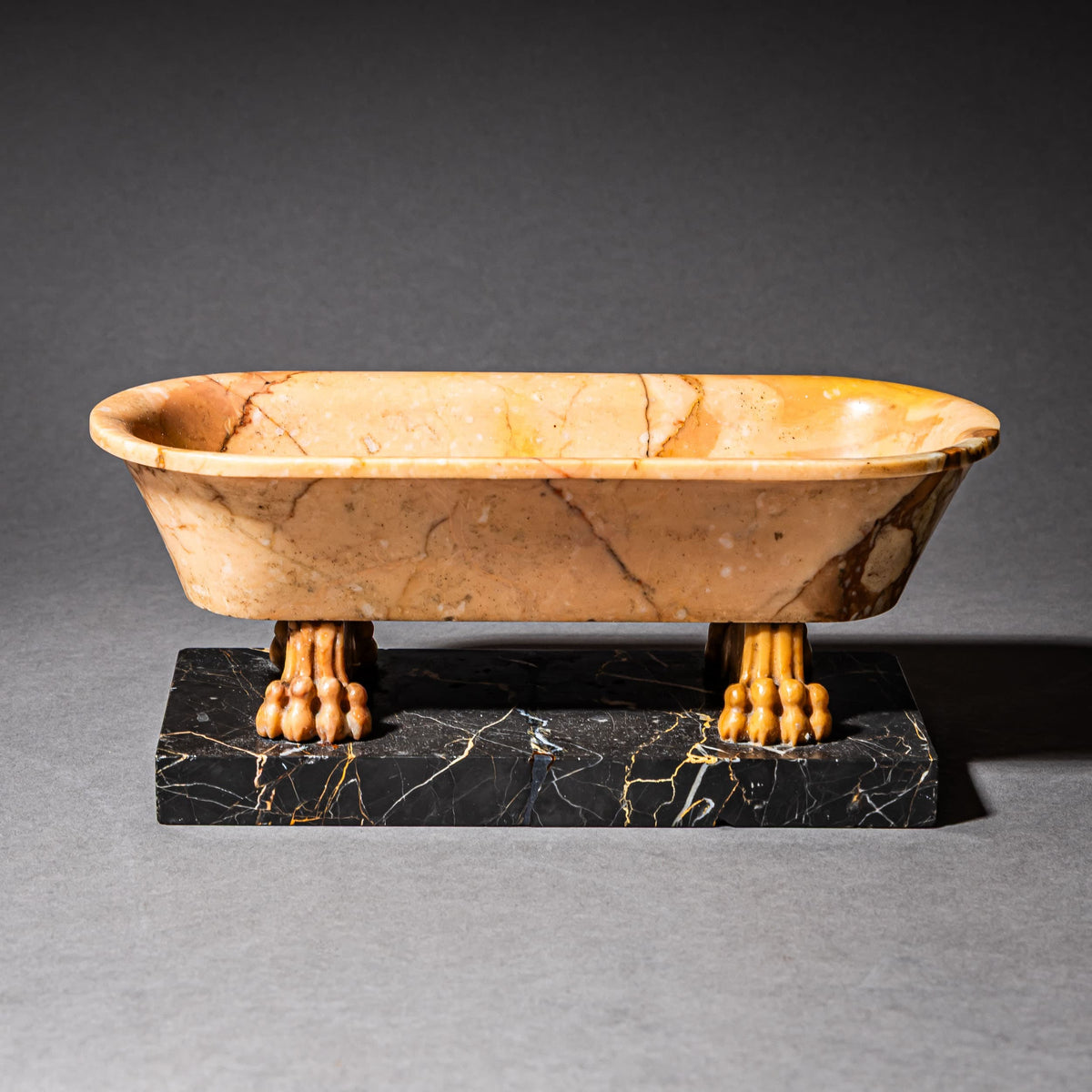 Grand Tour Model of a Roman Bath in Siena Marble, Italy, 19th Century