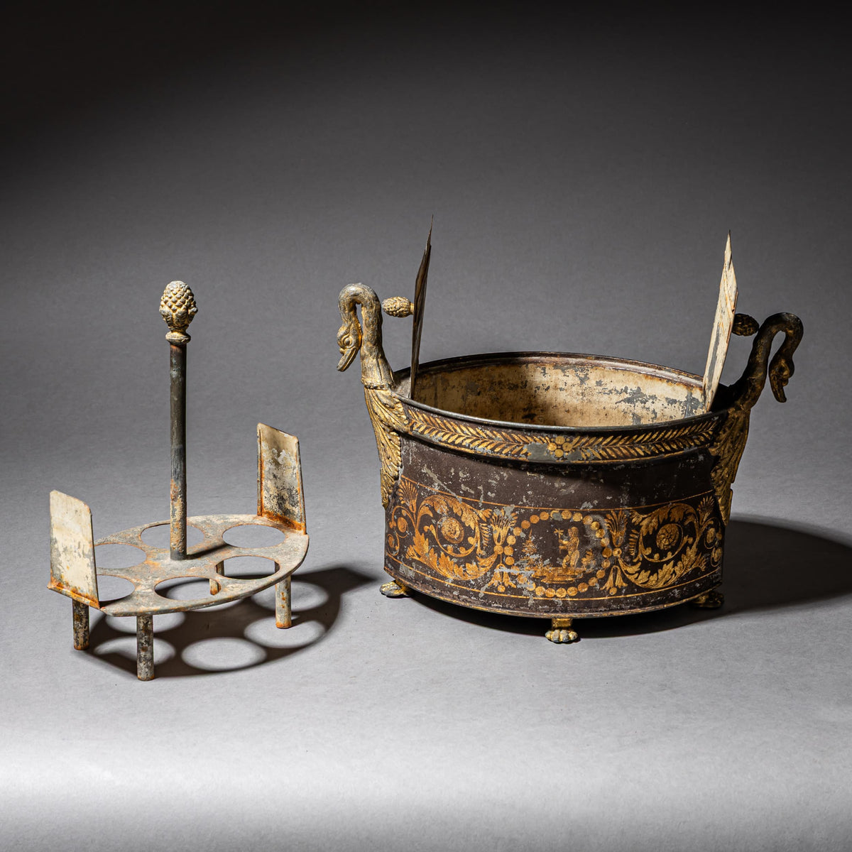 Tôleware Egg Casket, France, 19th Century