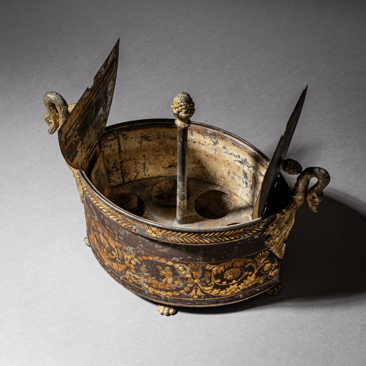 Tôleware Egg Casket, France, 19th Century