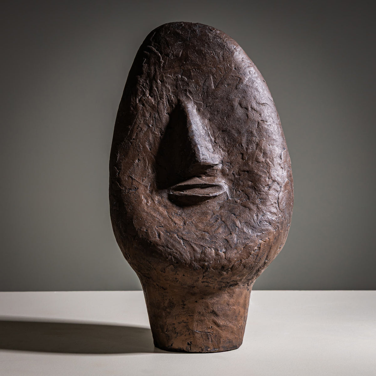 Wilhelm Loth (1920–1993, Darmstadt), „Kopfstudie in Ton (1/55)“, 1955