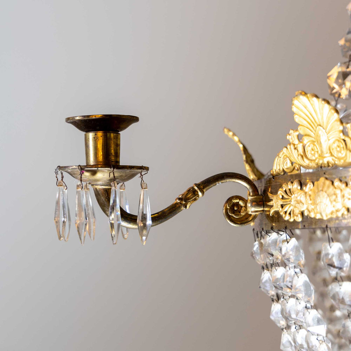 Chandelier with Crystals, France circa 1830
