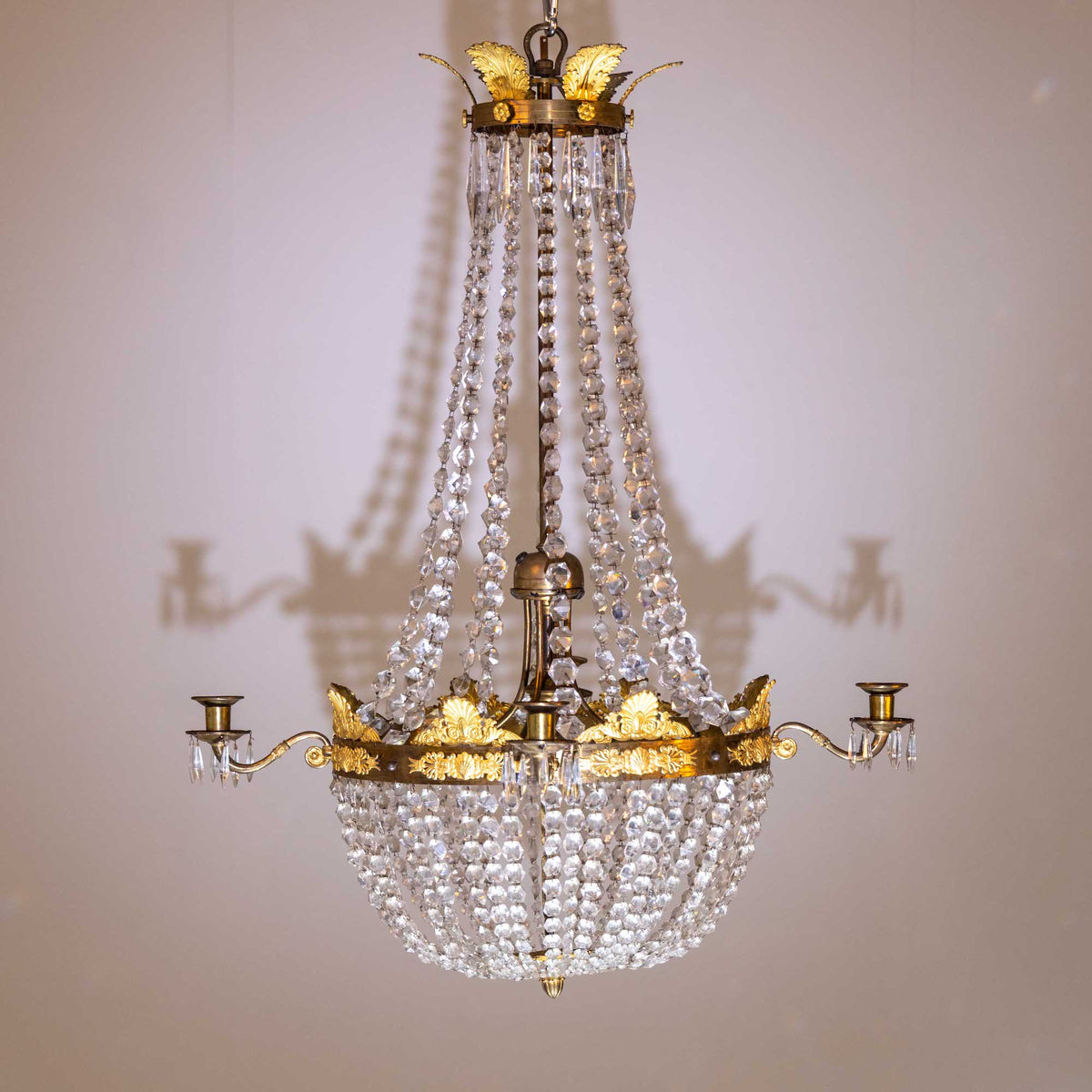 Chandelier with Crystals, France circa 1830