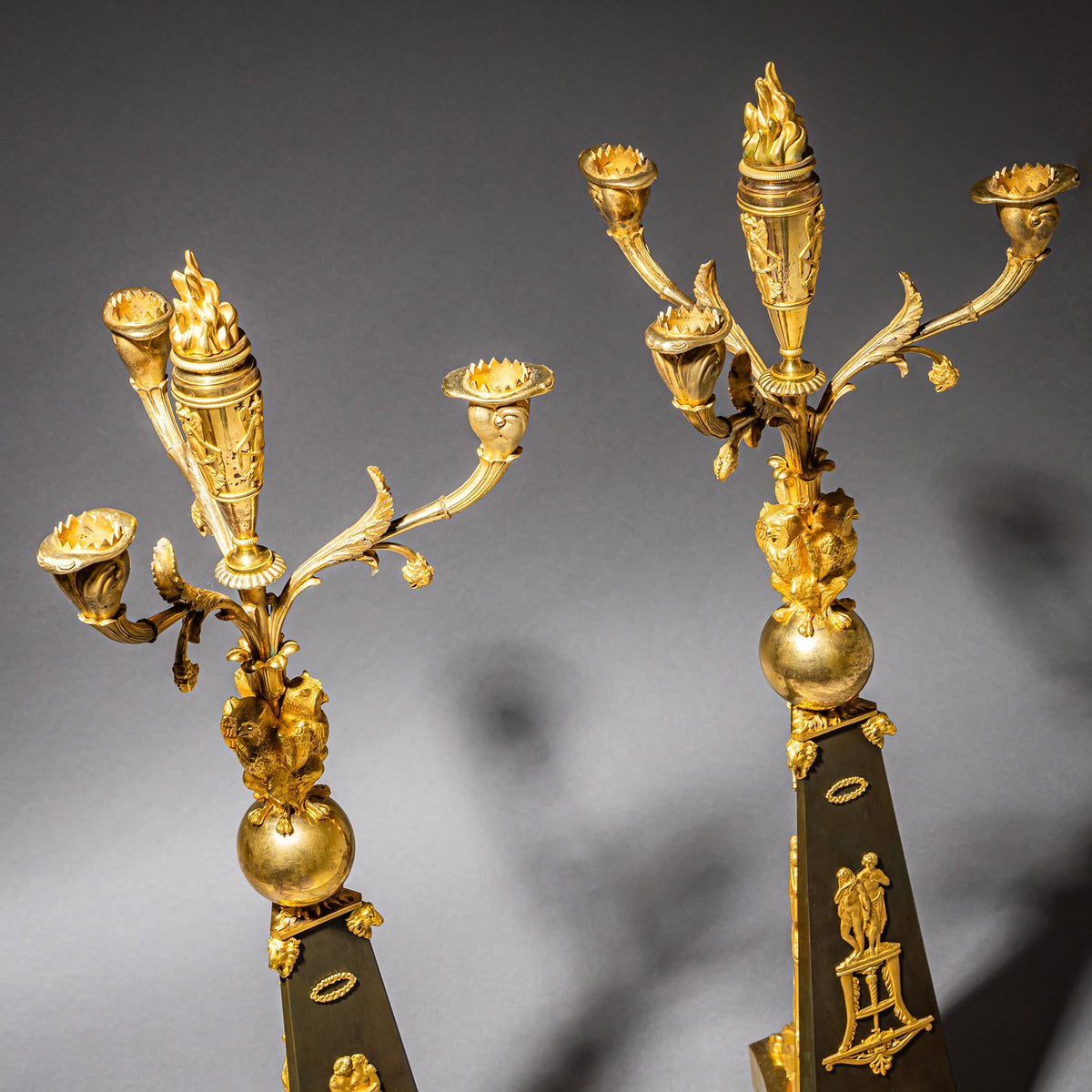 Pair of Empire Girandoles, attributed to Louis-Auguste Hervieu, France, circa 1810