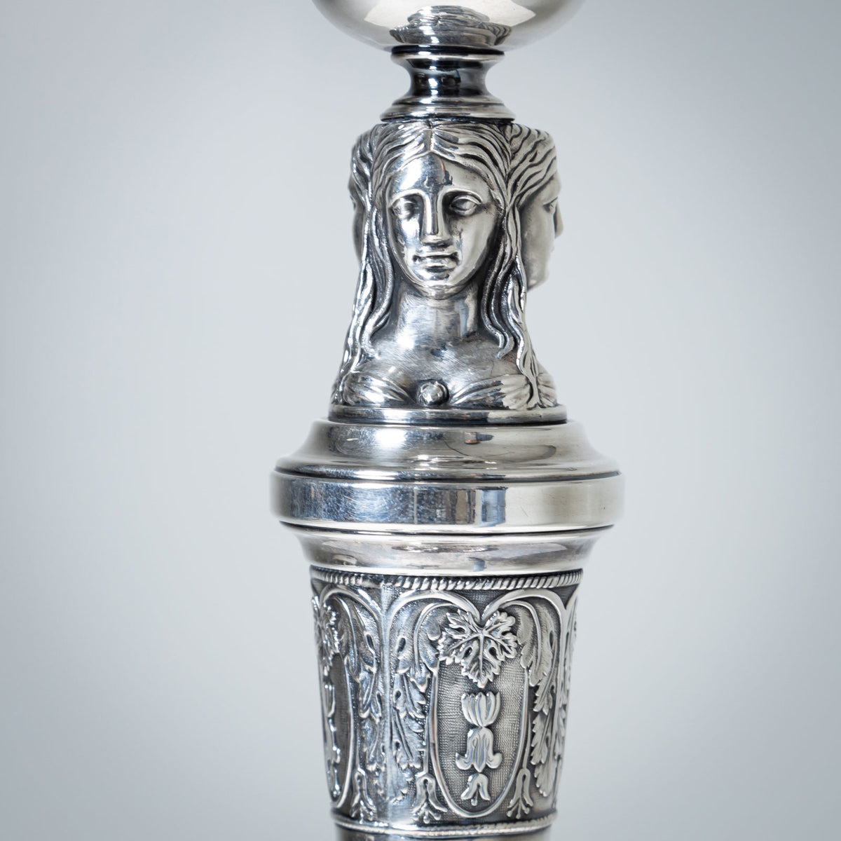 Pair of silver-plated Candlesticks, probably 19th Century