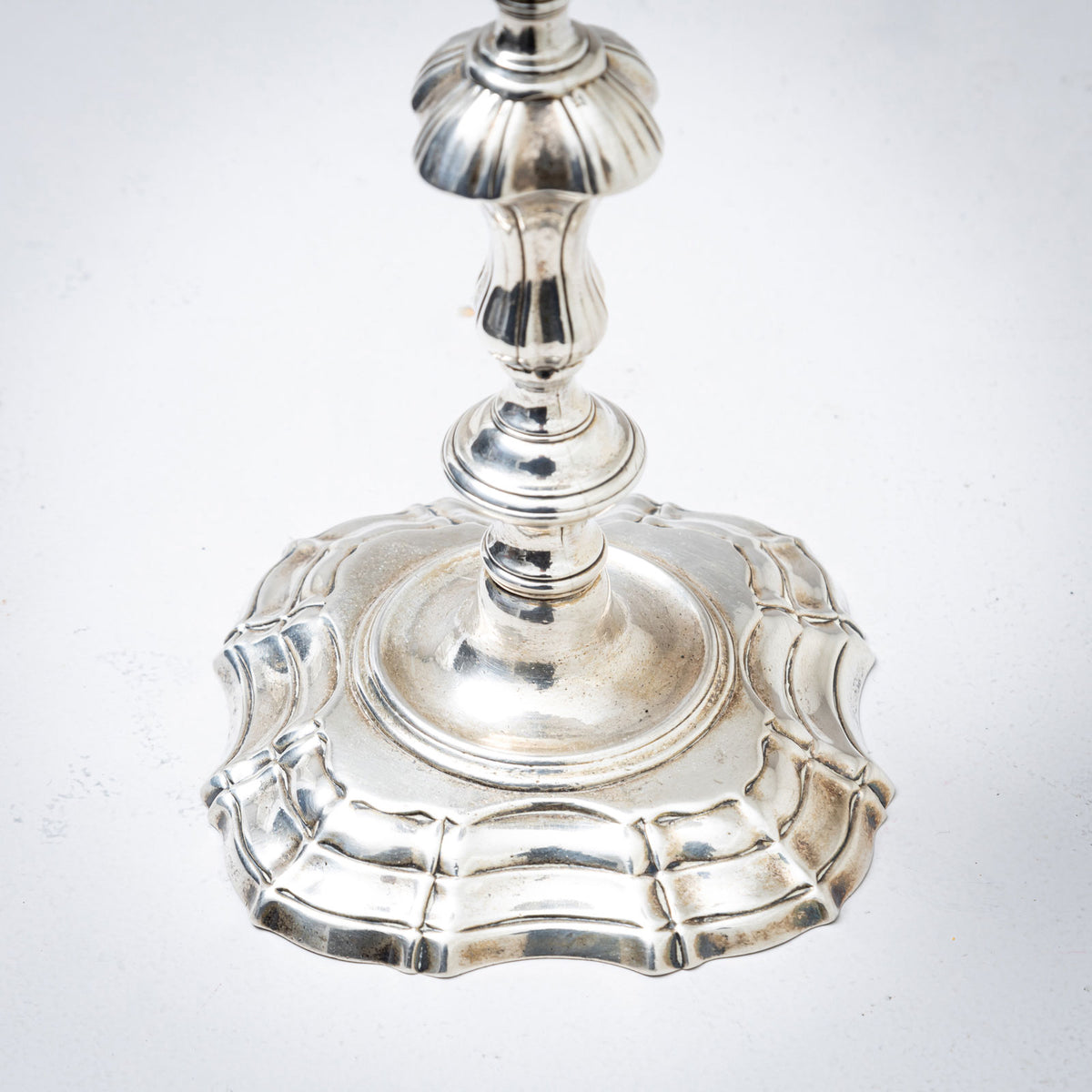 Pair of Silver Candlesticks, London 1742