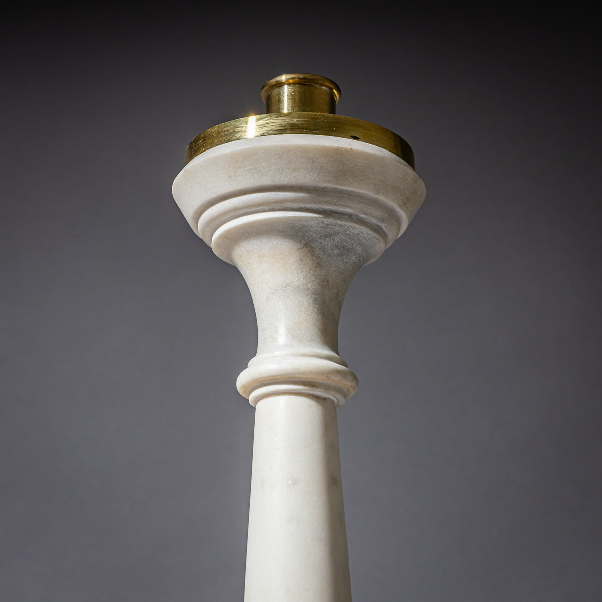 Pair of Marble Candlesticks, Late 19th Century