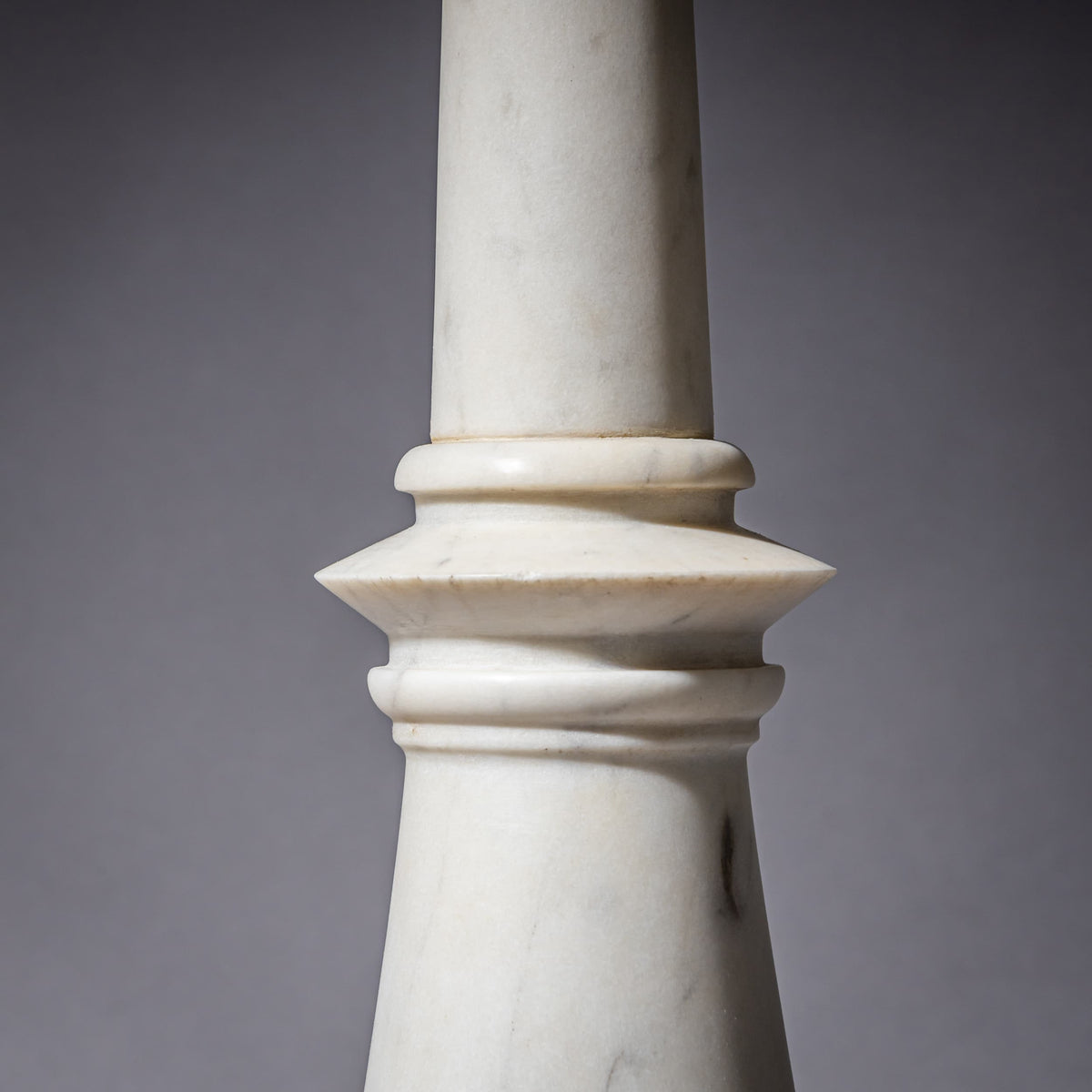 Pair of Marble Candlesticks, Late 19th Century