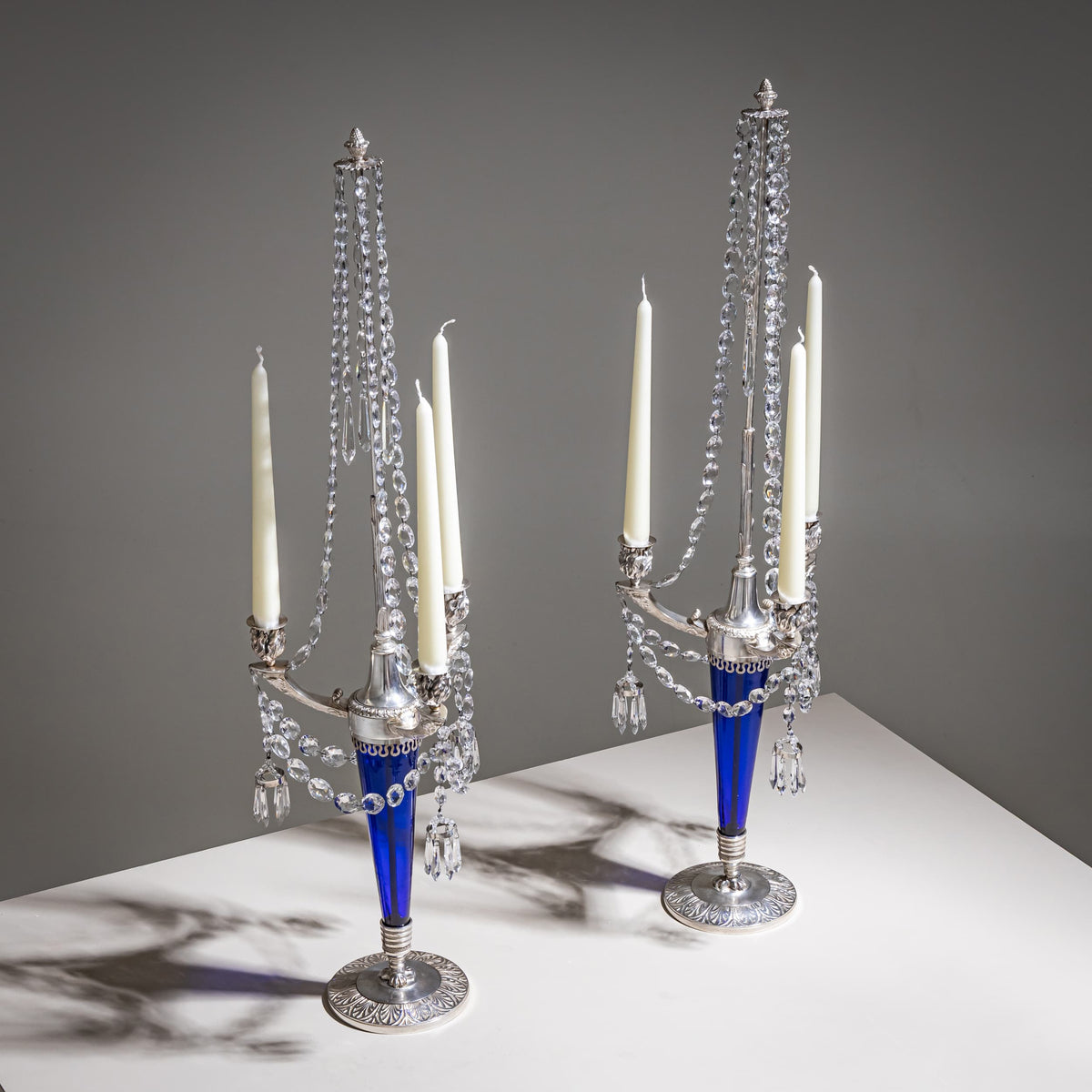 Pair of Lance Girandoles, probably Berlin, circa 1800