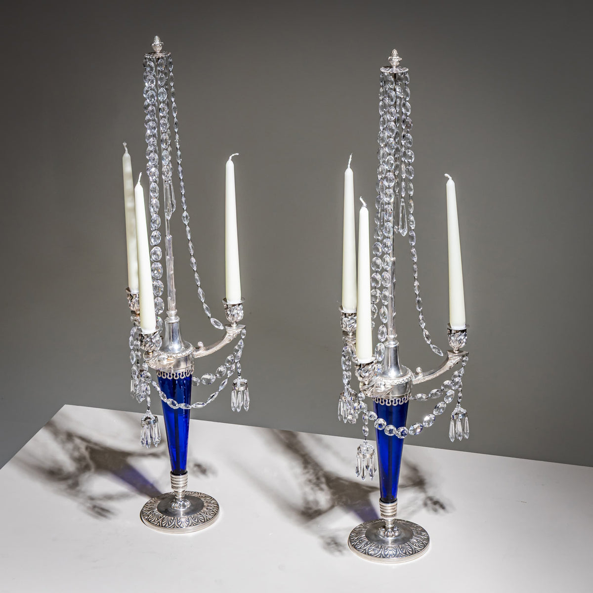 Pair of Lance Girandoles, probably Berlin, circa 1800