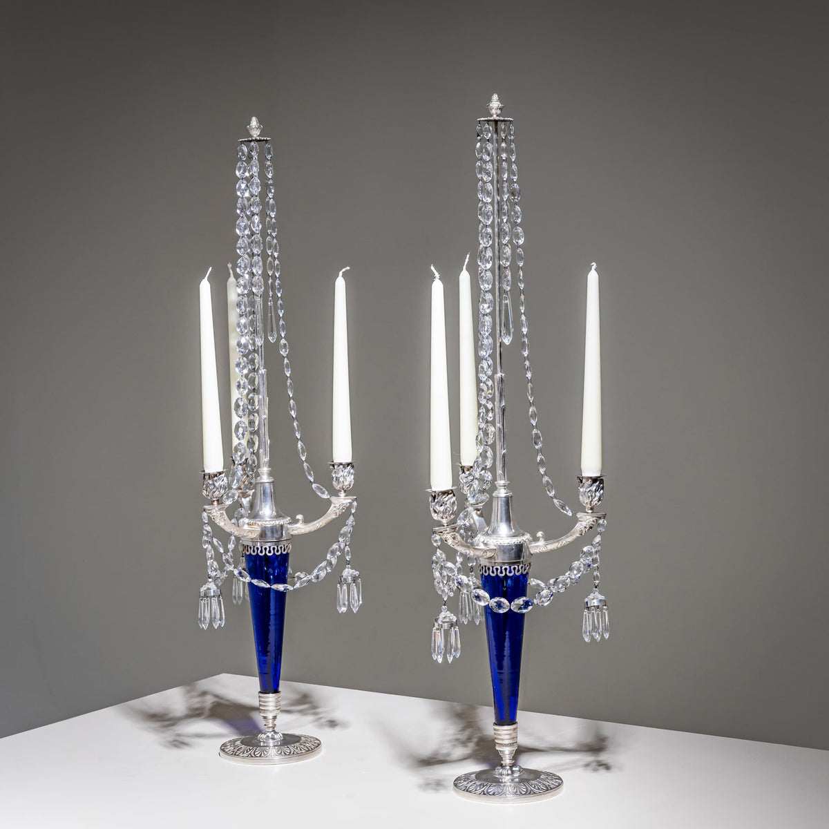 Pair of Lance Girandoles, probably Berlin, circa 1800