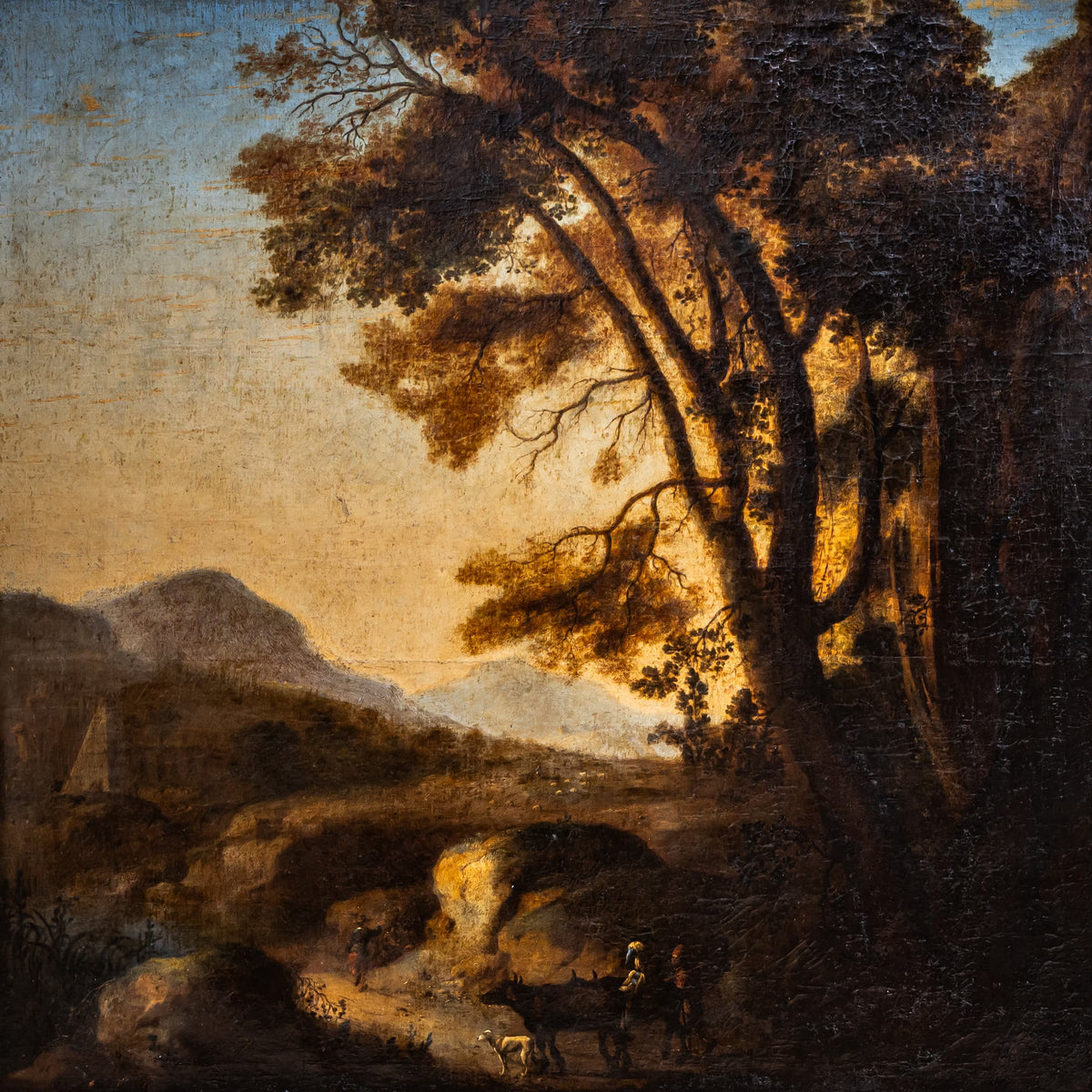 Pair of Landscape Paintings, Italy, 17th Century
