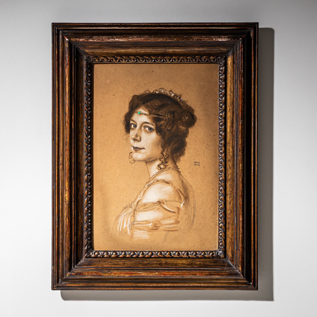 Franz von Stuck (1863 Tettenweis – 1928 Munich) – Portrait of Olga Oberhummer, née Lindpaintner, Munich, circa 1904