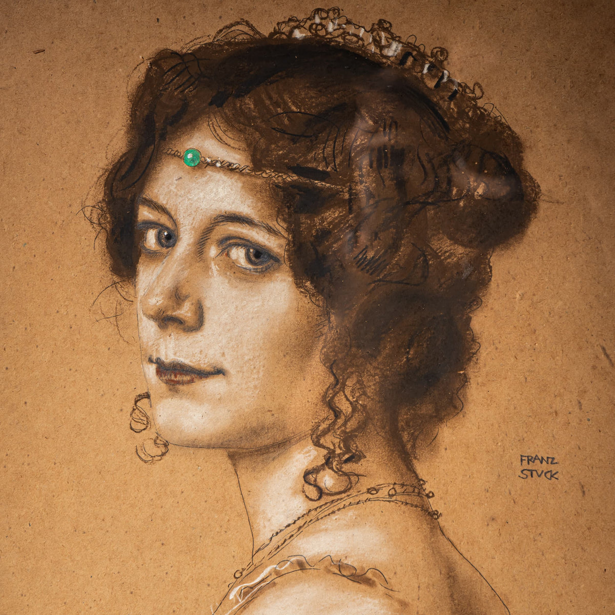 Franz von Stuck (1863 Tettenweis – 1928 Munich) – Portrait of Olga Oberhummer, née Lindpaintner, Munich, circa 1904