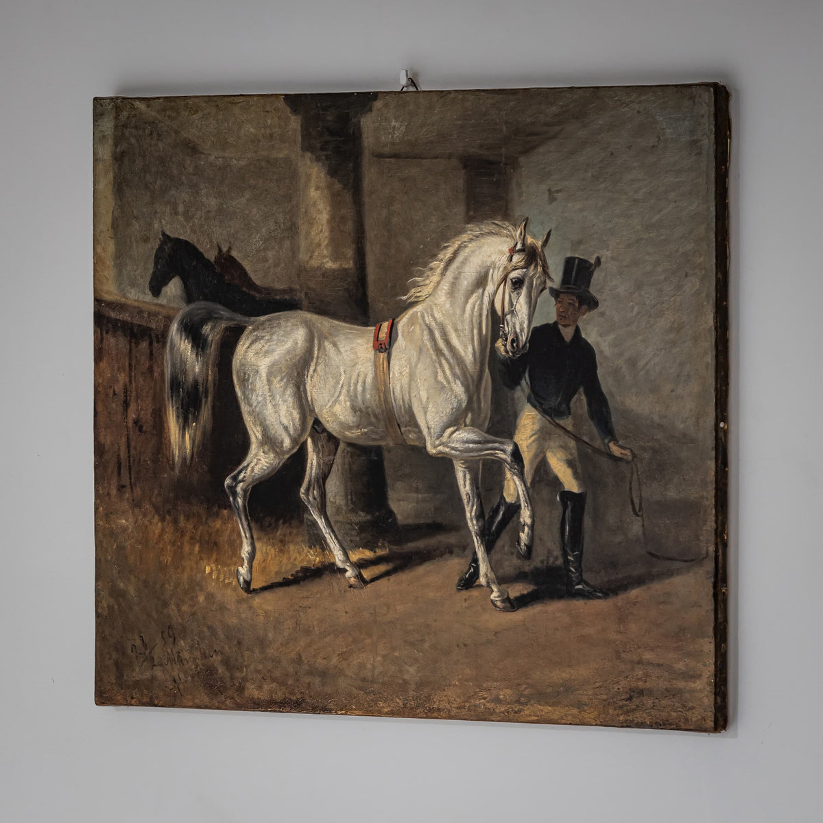 Monogrammist AH, White Stallion, Dated 1859