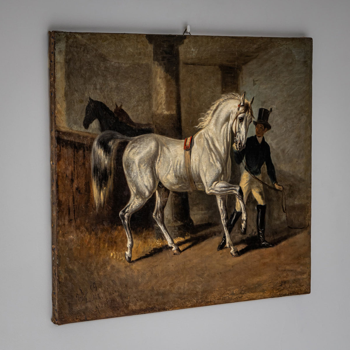 Monogrammist AH, White Stallion, Dated 1859