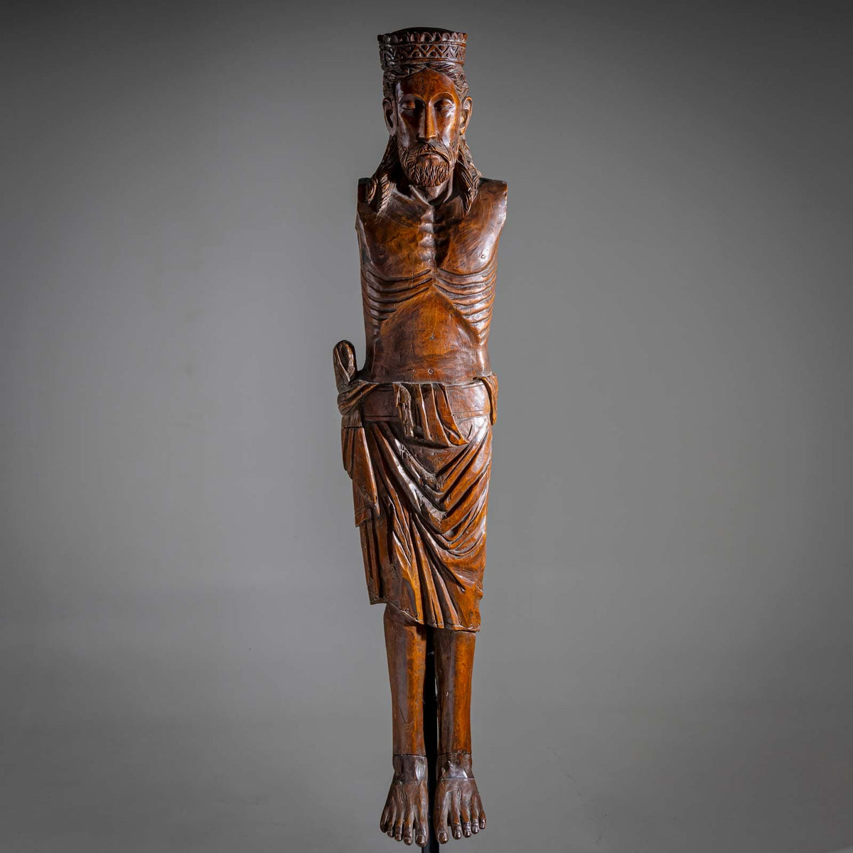 Sculpture of Christ in the Romanesque style, 19th/20th Century