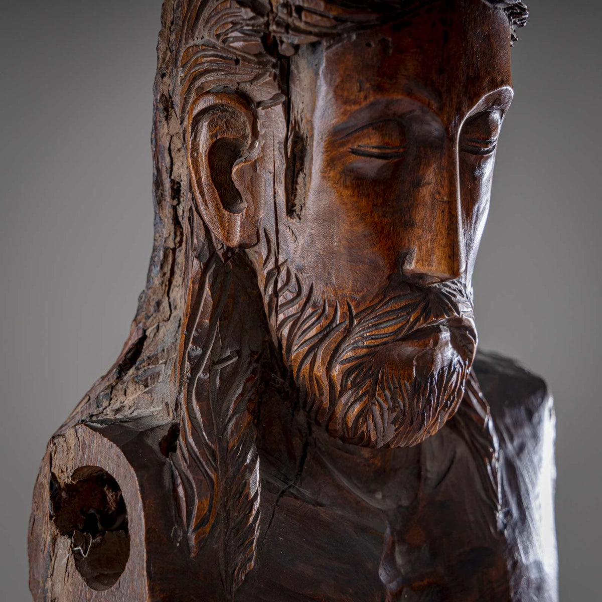 Sculpture of Christ in the Romanesque style, 19th/20th Century