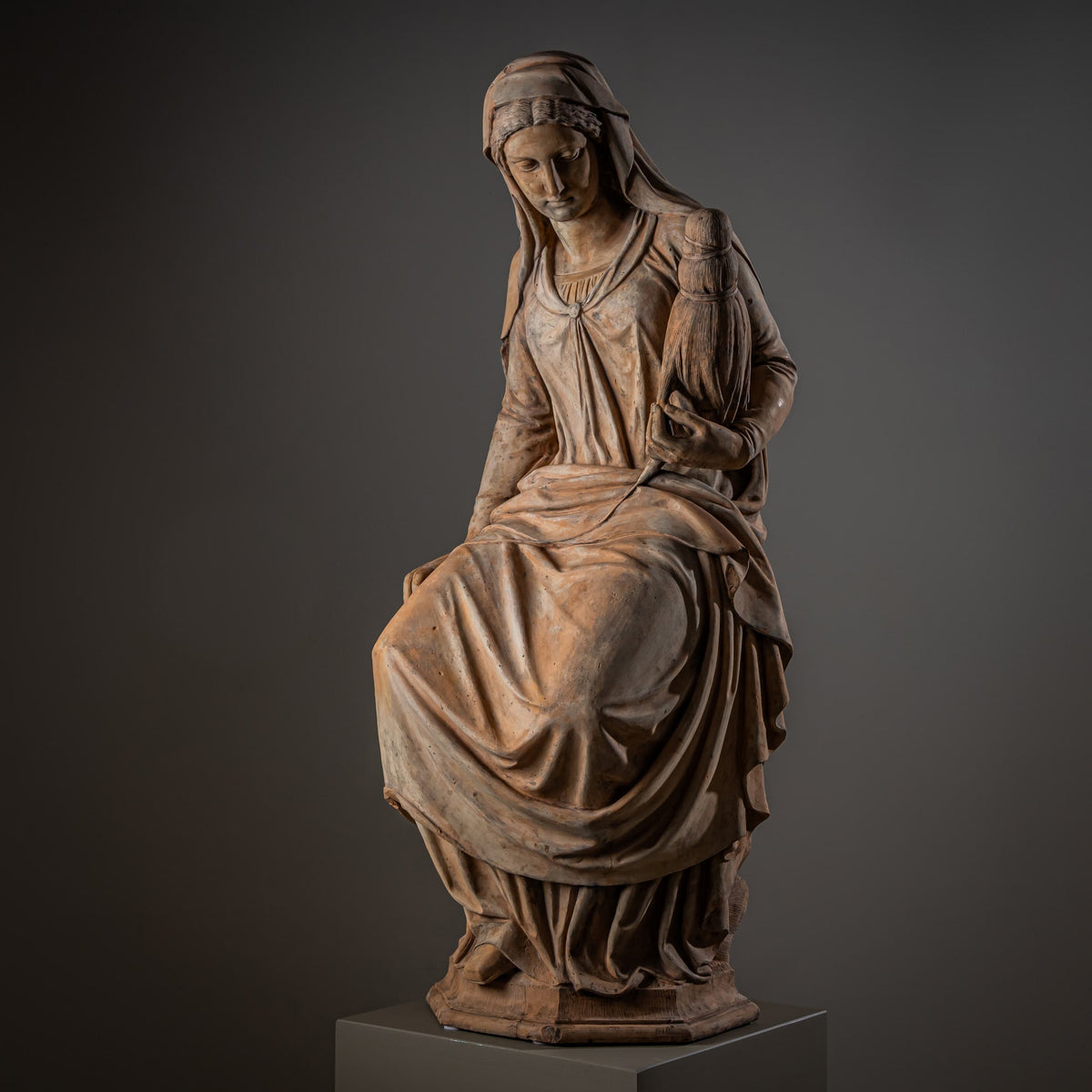 Sommer, Herbst und Winter – Terrakotta-Skulpturen, signiert und datiert Franz Melnitzky, 1855