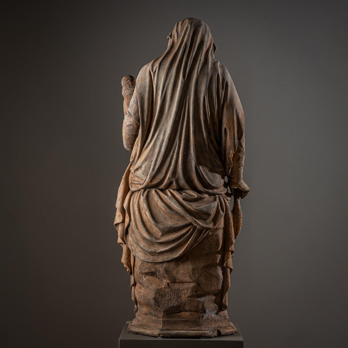 Sommer, Herbst und Winter – Terrakotta-Skulpturen, signiert und datiert Franz Melnitzky, 1855