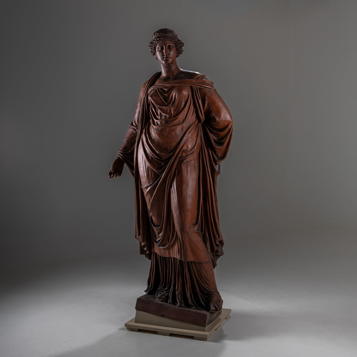 Life-Size Terracotta Statue of the Goddess Ceres, Vienna, Late 19th Century