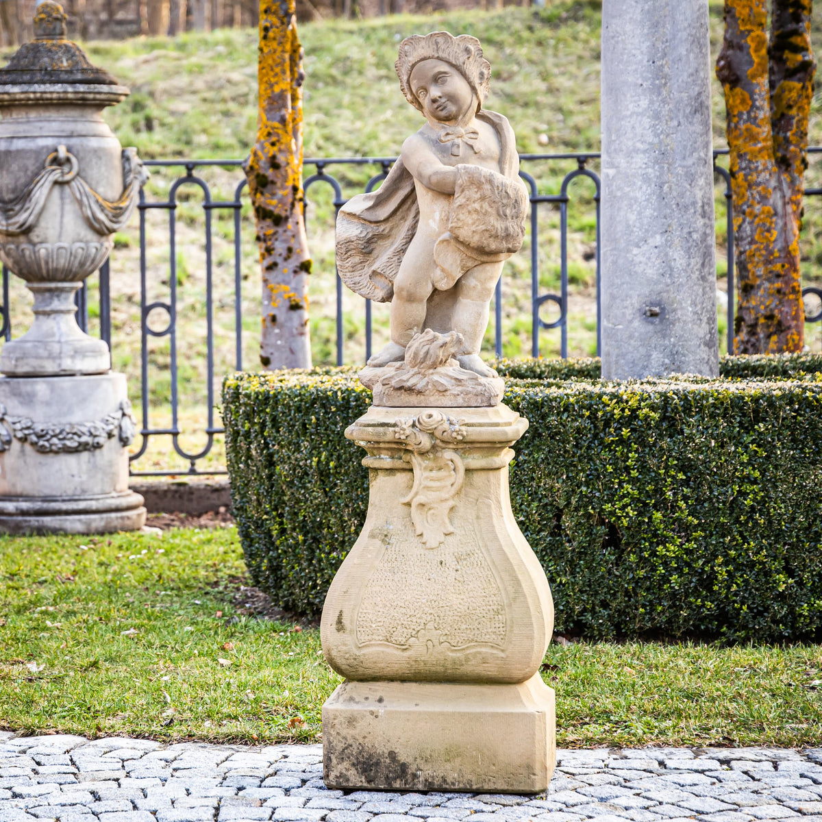 Sandstone Putti Representing the four seasons, Southern Germany, 18th Century