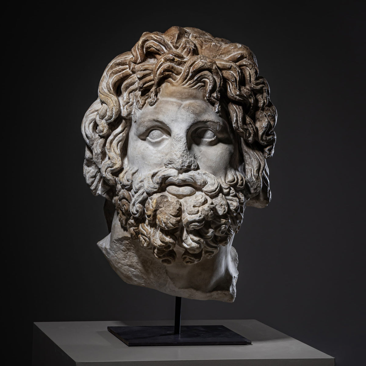 Head of Asclepius, Modern Plaster Cast after the Antique, 21st Century