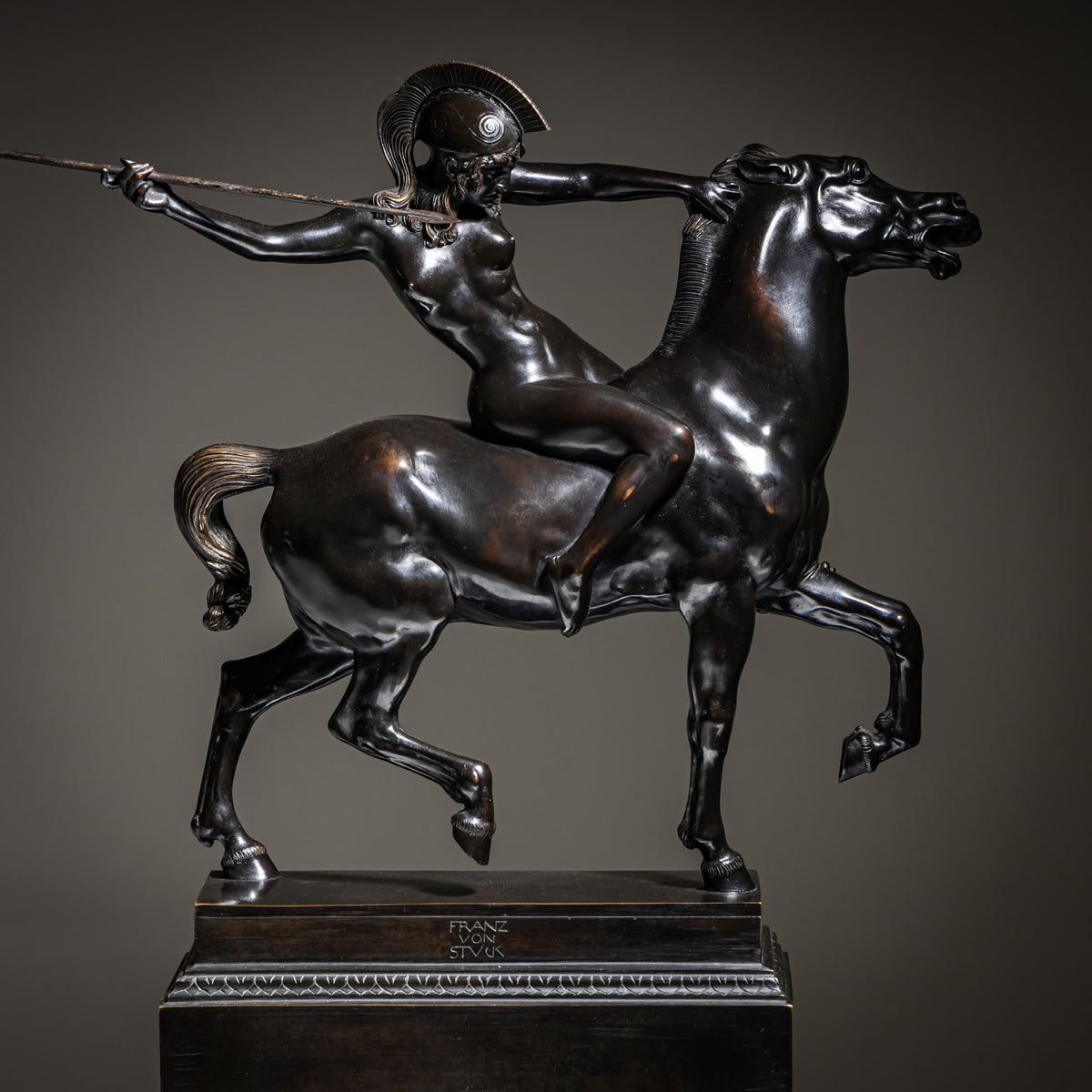 Franz von Stuck (1863–1928), The Spear-Throwing Amazon, Cast by C. Leyrer, Munich, Designed in 1897, after 1903