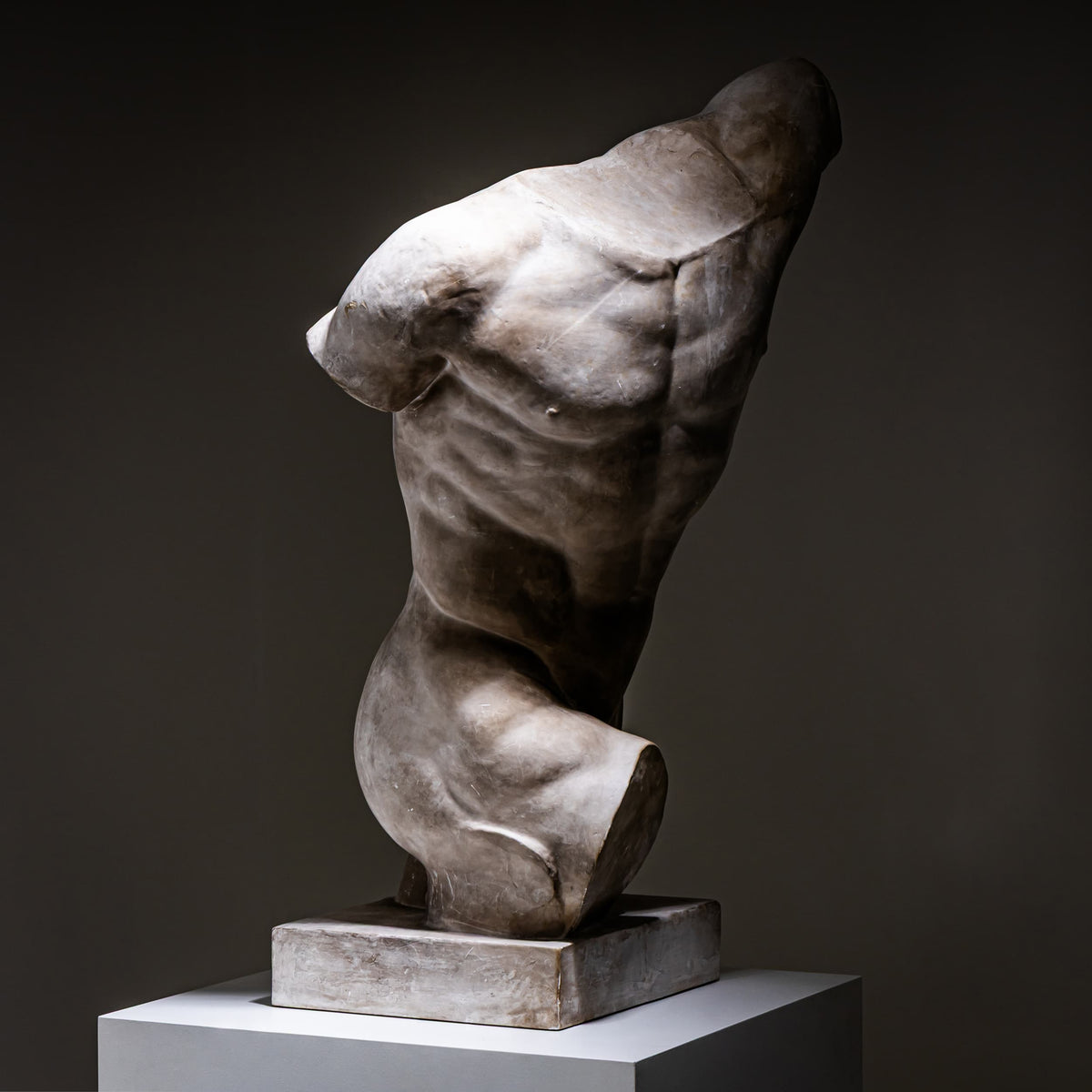 Torso of the Borghese Gladiator, Modern Plaster Copy after the Antique, Italy, 21st Century