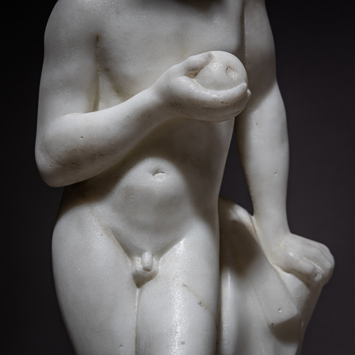 Paar Marmorskulpturen, Diana und Paris, um 1900