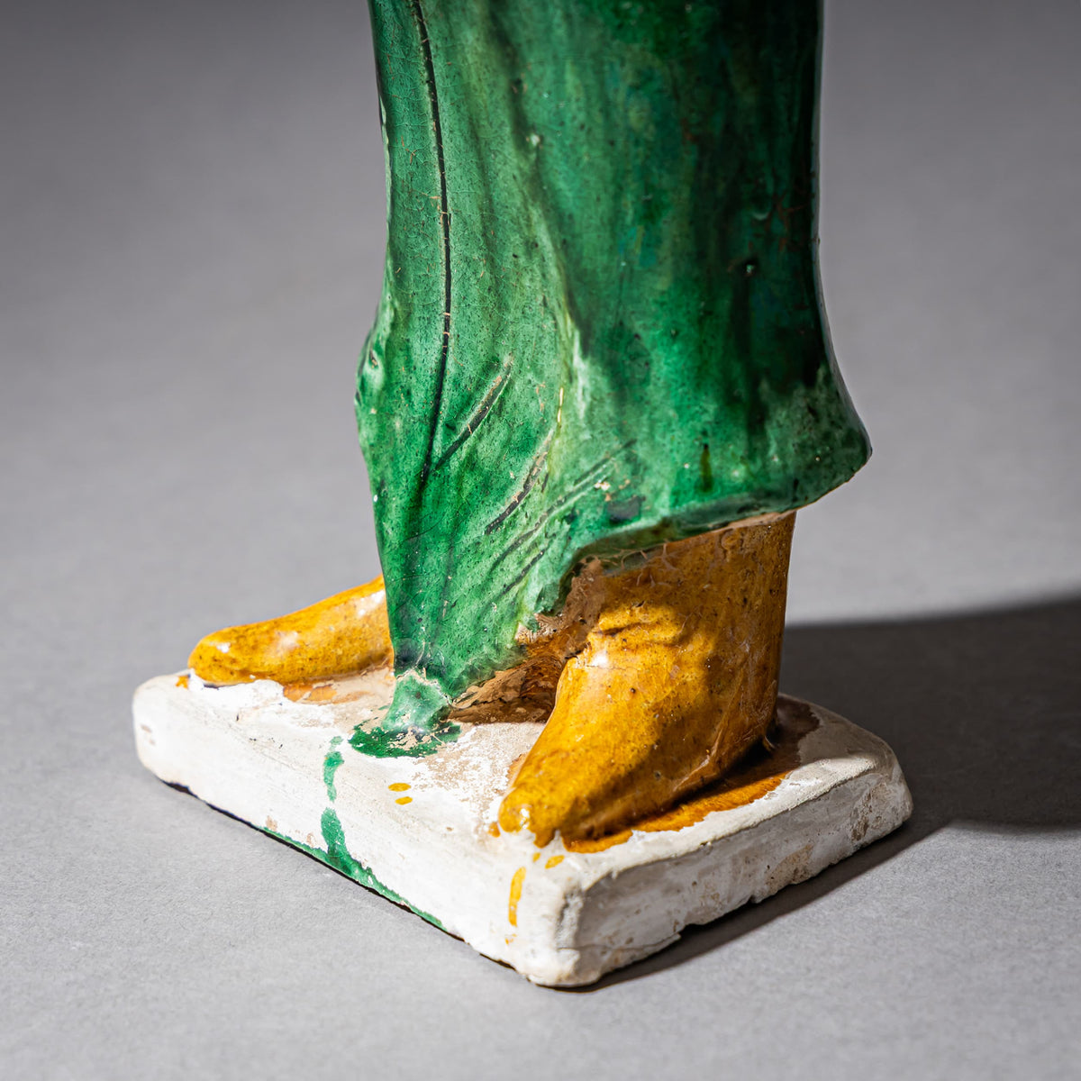 Green-Glazed Ceramic Figure of a Military Officer in the Style of the Tang Dynasty, China, 20th Century