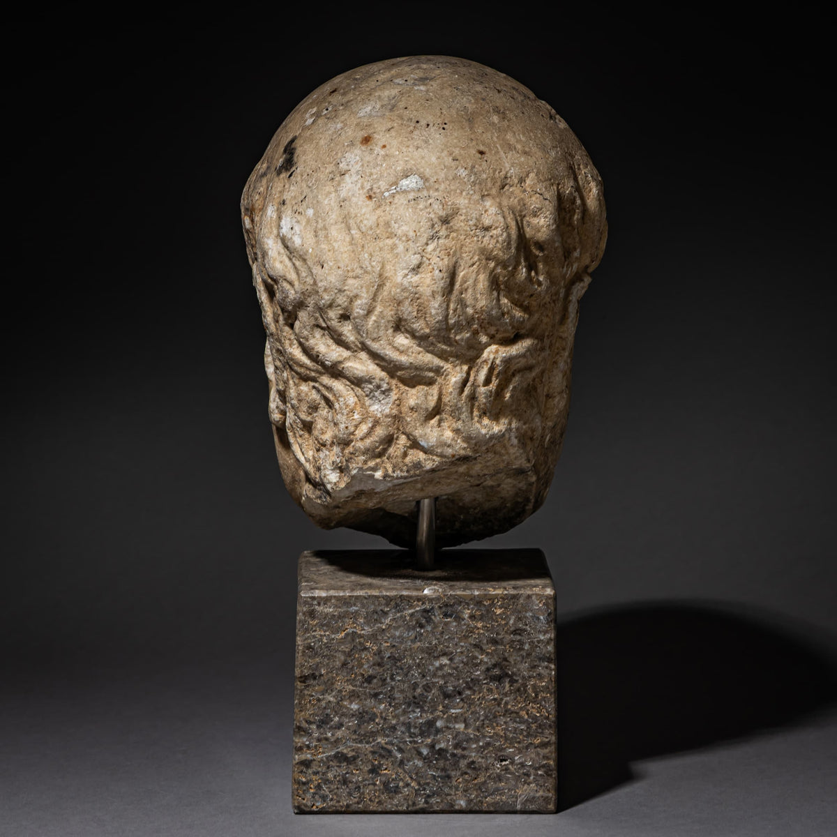 Marble Head of an Elderly Man, likely Roman