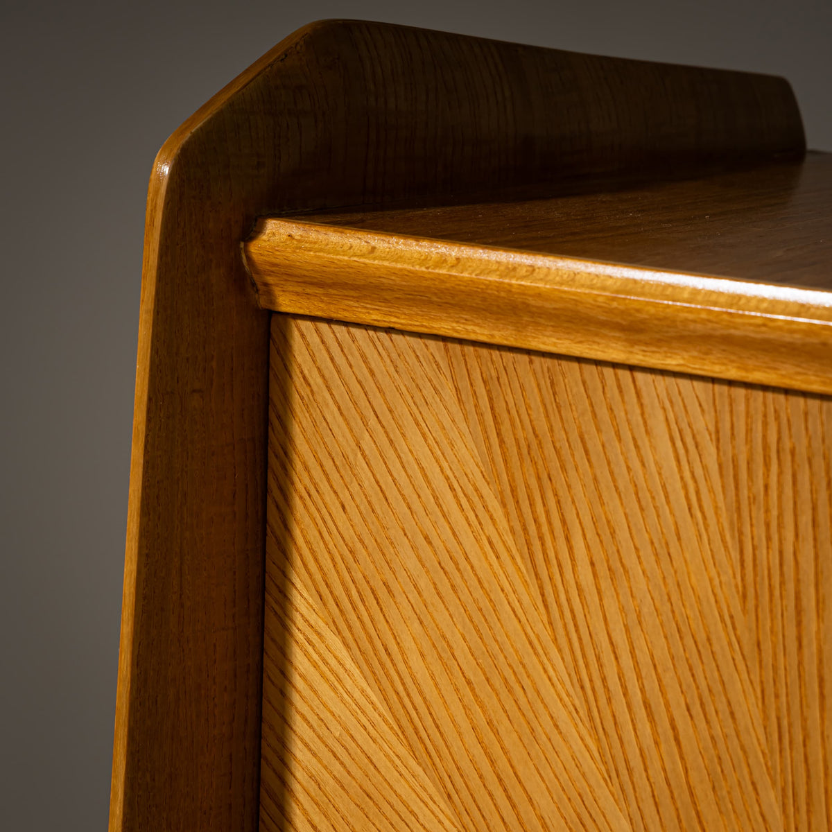 Credenza with Ceramic Handles, Italy, Mid-20th Century