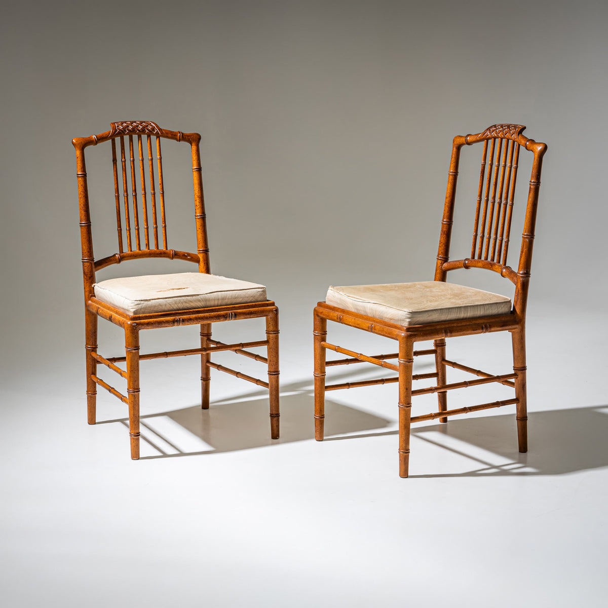 Faux Bamboo Dining Group, possibly France, Mid-20th Century