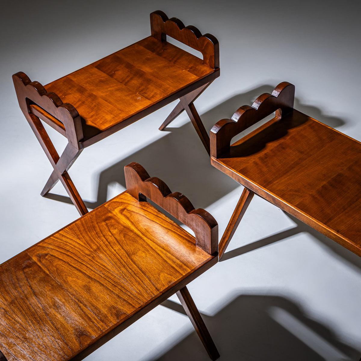 Set of Four Tabourets, Italian School, Mid-20th Century