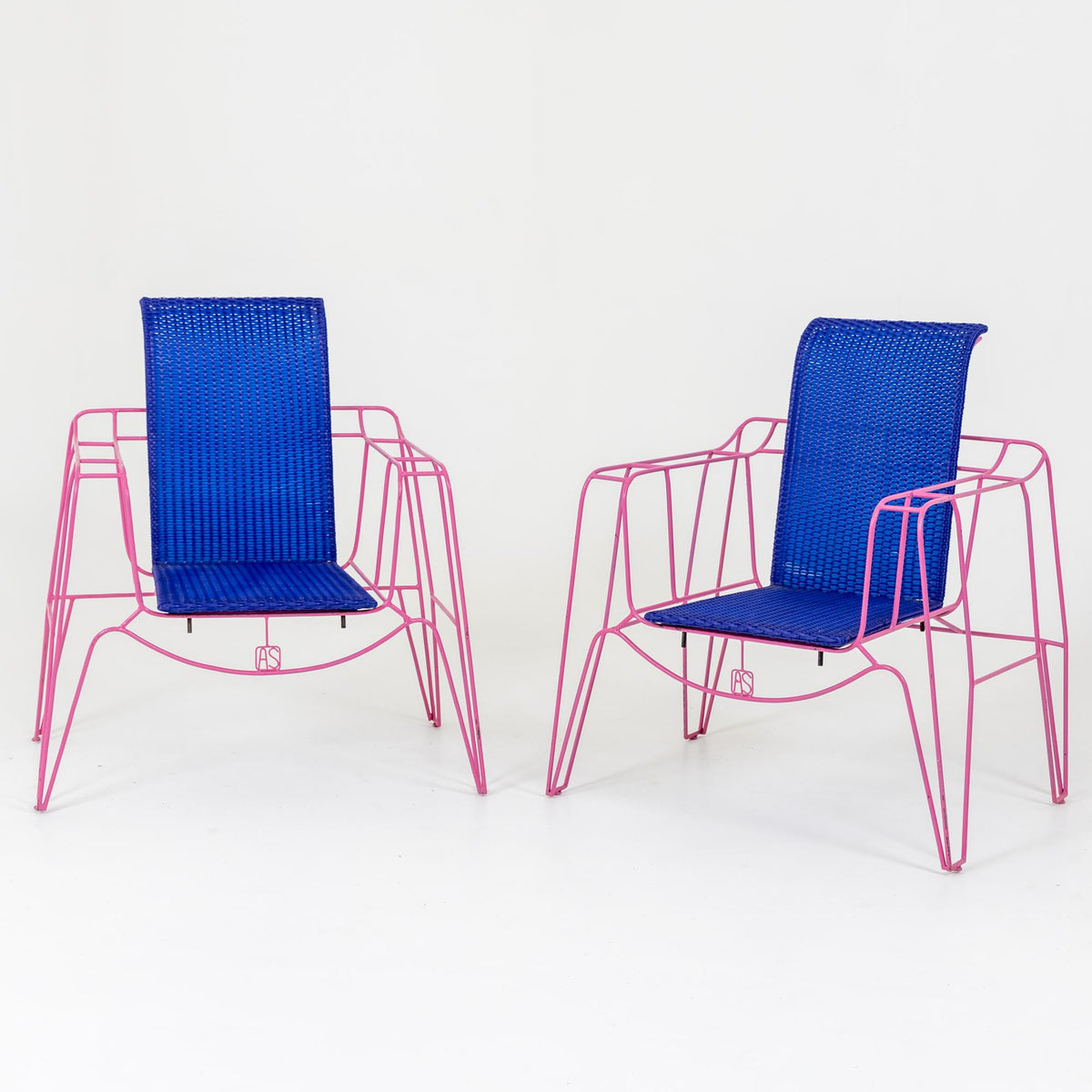 Pair of Armchairs in pink by Anacleto Spazzapan, Italy 21st Century